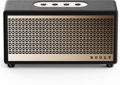 Boult RetroAmp Z30 Dual Drivers, 30W Power, 10H Battery, Classic Rugged Leather, 5.3V 30 W Bluetooth Home Audio Speaker  (Vintage Gold, Black, Stereo Channel) For Rs. 1999 @ 86 %