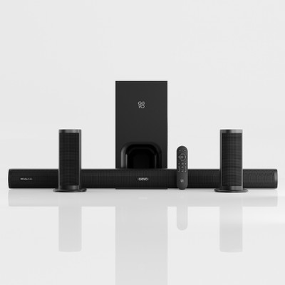 GOVO GOSURROUND 965 Dolby Digital|wired Subwoofer 525 W Bluetooth Home Audio Speaker(Platinum Black, 5.1 Channel)