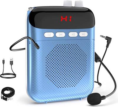 Verilux 20W Voice Amplifier Microphone Headset Set with Belt 2000mAh Long Work Duration 56 W Bluetooth Laptop/Desktop Speaker