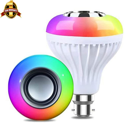Techobucks LED Light Bulb, Smart LED Bluetooth Speaker Music Bulb 12 W Bluetooth Laptop/Desktop Speaker(Multicolor, Stereo Channel)