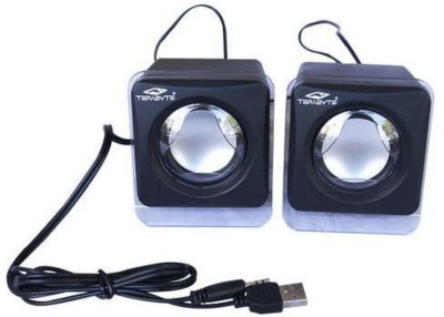 TERABYTE KUBIX E-02B (USB powered) Laptop/Desktop Speaker 5 W Laptop/Desktop Speaker(Black, 2.1 Channel)