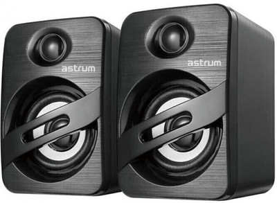 ASTRUM Astrum 2.0CH USB Powered Speaker SU125 2X3 W 23 W Laptop/Desktop Speaker(Black, Stereo Channel)