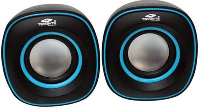 TERABYTE TB 015 Laptop/Desktop Speaker(Black and Blue, 2.0 Channel)