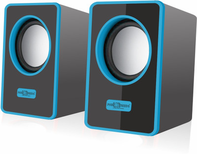 Pick Ur Needs System Bass Sub woofer for PC Laptop 3 W Laptop/Desktop Speaker(Blue, 2.0 Channel)