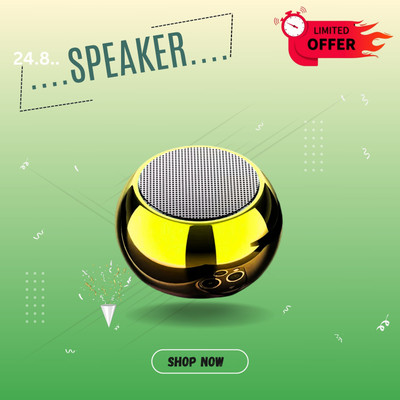 Clairbell Bluetooth Speaker M3 Plus with Mic, Hand-Free Wireless Portable 5W SpeakersA130 5 W Bluetooth Laptop/Desktop Speaker(Multicolor, 4.1 Channel)