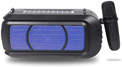 TONZO Wireless Bluetooth Speaker with Mic High Bass LED Torch Solar Charging 12 W Bluetooth Laptop/Desktop Speaker(Black, 5 Way Speaker Channel)