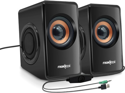 Frontech 2.0 USB Powered Multimedia Speakers 5 W Laptop/Desktop Speaker(Black, 2.0 Channel)