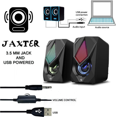 JAXTER JX-601cs Lights Computer Speaker With Heavy Bass10 W Laptop/Desktop Speaker 10 W Bluetooth Laptop/Desktop Speaker(Multicolor, 2.0 Channel)