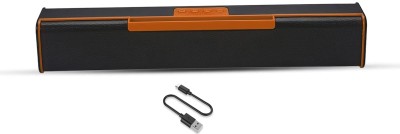 MSNR Portable Wireless Bluetooth Speaker TF Card AUX USB Pill Audio Outdoor Soundbar 20 W Bluetooth Laptop/Desktop Speaker(Orange,Super Bass, TF Card Support, Immersive LED Lights, 5.1 Channel)