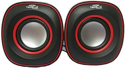 TERABYTE ™Eliptic TB-015 2 W Laptop/Desktop Speaker 2 W Laptop/Desktop Speaker(Red, Black, 2.0 Channel)
