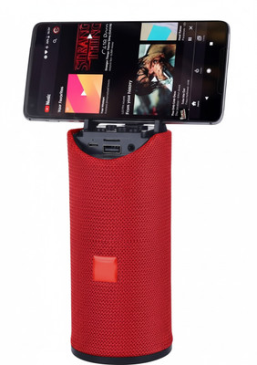 Sanjana Collections Portable 10W Bluetooth 5.0 Speaker with Mobile Stand Deep Bass, IPX6 Waterproof 10 W Bluetooth Laptop/Desktop Speaker(Red, 5.1 Channel)