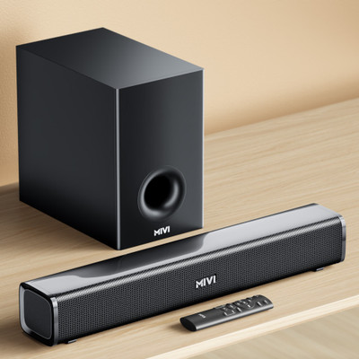 Mivi Fort H120 Soundbar, 120 Watts, 2.1 Channel, Multi-Input and EQ Modes, BT v5.1 120 W Bluetooth Soundbar(Black, 5.1 Channel)