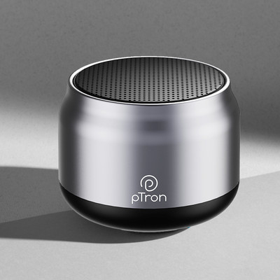 PTron Musicbot Lite / Funk Mini w/ 6W Pristine Sound, 8hrs Playtime, Portable Design 6 W Bluetooth Speaker(Silver, Mono Channel)