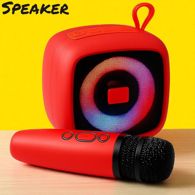 Shamsa X233 All-in-One Karaoke Mic and Speaker – Wireless, Portable, Rechargeable 5 W Bluetooth Speaker(Multicolor, Stereo Channel)