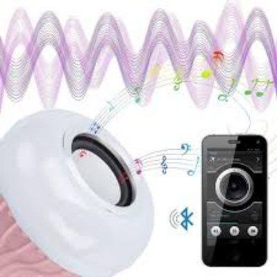 GUGGU ZZN_492D_Bulb Bluetooth Speaker compatiable With all smartphones|devices 48 W Bluetooth Speaker(White, 2.1 Channel)