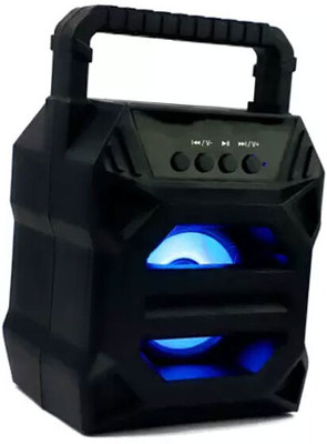 RECTITUDE Led Disco Light subwoofer sound Carry Handle-Travel Speaker 5 W Bluetooth Speaker(Black, Stereo Channel)