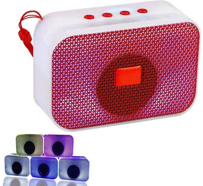 BASS BLING MZ-412 RGB light speaker 10 W Bluetooth Speaker(Red, 5.0 Channel)