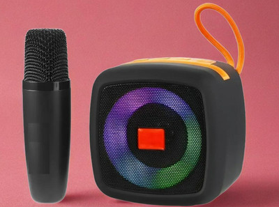 Ziddjeet X425 (PORTABLE BLUETOOTH SPEAKER) Dynamic Thunder Sound Wireless Mic RGB Light 5 W Bluetooth Speaker(Multicolor, Stereo Channel)