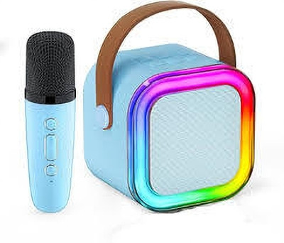 SIACART K12 Speaker with 5 Voice Changer Modes Wireless Mic RGB Lights 10 W Bluetooth 10 W Bluetooth Speaker(Blue, 5.1 Channel)