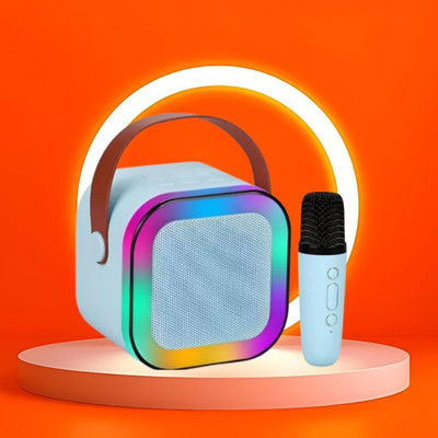 Clairbell K12 Bluetooth Speaker with wireless Karaoke Mic, Voice Effects BT5.1/TF CardV50 10 W Bluetooth Speaker(Multicolor, 4.1 Channel)