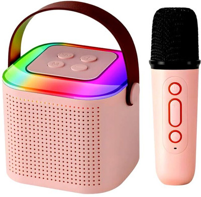 RIGHT SEARCH Karaoke Speaker Y1 : Wireless Mic, Dynamic RGB Lights, and 6 Hours Playback 13 10 W Bluetooth Speaker(Multicolor, 4.2 Channel)