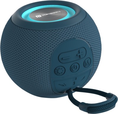 Portronics Resound 5W Wireless Speaker with LED Lights, In-built FM Radio 5 W Bluetooth Speaker(Blue, Stereo Channel)