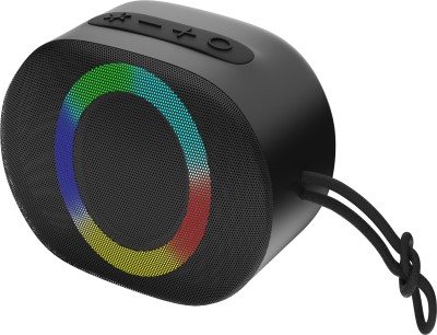 ZWOLLEX Portable Bluetooth Speaker with Lights, Wireless Speakers Powerful Sound & Bass 10 W Bluetooth Speaker(Black, Stereo Channel)
