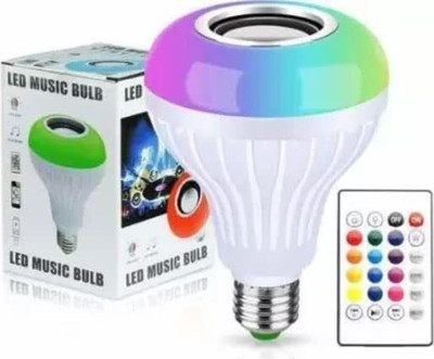 MOBONE Led Wireless Light Bulb with Speaker | Bluetooth Enabled | Rgb Music Light 12 W Bluetooth Speaker(White, Stereo Channel)