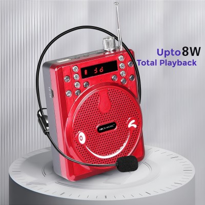 JAXTER Teacher's Voice Amplifier: Rechargeable, Bluetooth Speaker,FM Radio,TF Card,AUX- 6 W Bluetooth Speaker(Black, Stereo Channel)