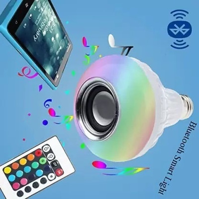 NKL Wireless Smart LED Night Light Bulb Speaker Colorful Home Decorate 04 10 W Bluetooth Speaker(Multicolor, Mono Channel)