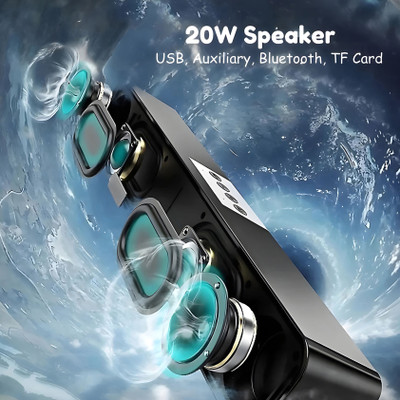 BVEXO High Sound Quality tv Sound Bar with detachable subwoofer SoundBar surround 20 W Bluetooth Speaker(Black, 5.1 Channel)