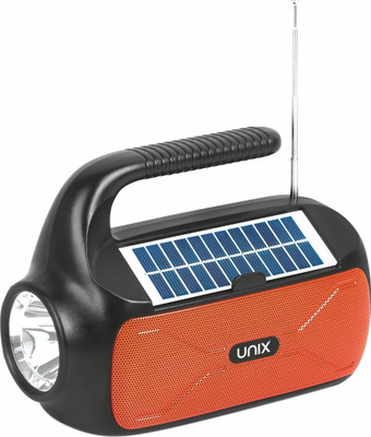 Unix MOJO Special Made for villager With TORCH Solar Charge Mobile Stand with Handle 10 W Bluetooth Speaker(Orange, Stereo Channel)