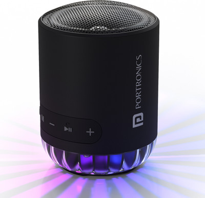 Portronics Soundpot Pro 20W TWS Portable Bluetooth Speaker With RGB LED Lights,In built Mic 20 W Bluetooth Speaker(Black, Mono Channel)