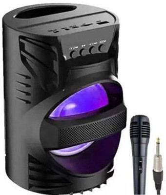 RECTITUDE Ultra Sound Portable Led Light subwoofer sound system with DJ light Carry Handle 10 W Bluetooth Speaker(Black, Stereo Channel)