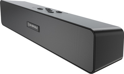 Nu Republic 20 Upto 12 hrs Playtime with 52 mm Dynamic Drivers & X-BassTechnology 20 W Bluetooth Speaker(Black, 2.0 Channel)