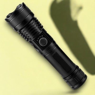 Ziddjeet A45(ZOOMABLE METAL)5 Modes Flashlight, Super Bright 100W Light Torch(Multicolor, 11 cm, Rechargeable)