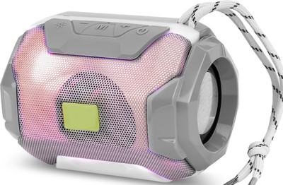 F FERONS New Arrival Super Ultra Bass 3D Sound Wireless Bluetooth Speaker | Splashproof | Led Colour Changing Lights | Mini Powerful Speaker| Compatible with All Smartphones, ios Devices 3 W Bluetooth Speaker(Grey, 5.0 Channel)