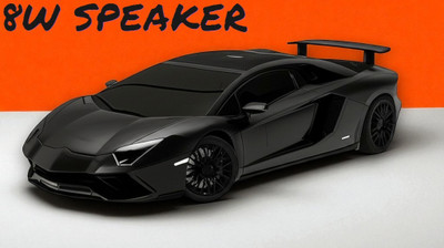 Sagaft D128 Luxury Car Shape Wireless Bluetooth Speaker & Bass Boost USB,FM LED Lights 8 W Bluetooth Speaker(Multicolor, Mono Channel)
