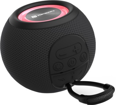 Portronics Resound 5W Wireless Speaker with LED Lights, In-built FM Radio 5 W Bluetooth Speaker(Black, Stereo Channel)