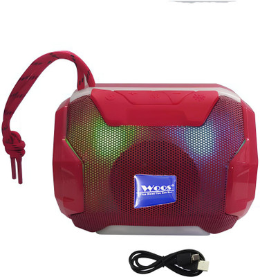 WOOS 005 Red Bluetooth Speaker with Super Bass 5 W Bluetooth Speaker 10 W Bluetooth Speaker(Red, 4.2 Channel)