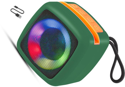 XVEP Portable Bluetooth Speakers With Disco RGB Light TF Card / USB Device Supported 5 W Bluetooth Speaker(Green, 5.1 Channel)