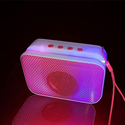 RENTOOR Portable Bluetooth Speaker with RGB Light Color Change Mode USB/TF Card 5 W 5 W Bluetooth Speaker(Red, Stereo Channel)