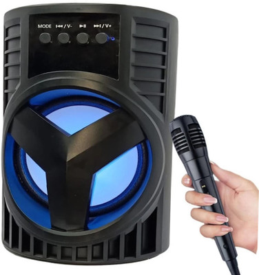 RECTITUDE WS-03 Bluetooth Portable Travel Convenient Bluetooth Speaker USB & Aux 4 Inch 6 W Bluetooth Speaker(Black, Stereo Channel)