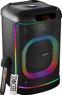 ZEBRONICS Bash (KSPK 1), Upto 6 Hours Playback, BTv5.0 | USB | mSD | AUX | TWS 60 W Bluetooth Party Speaker(Black, Stereo Channel)