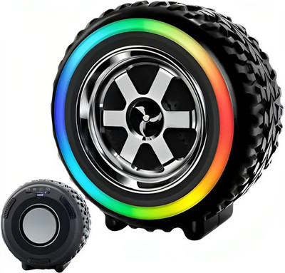 SELL WISER design Portable Outdoor Subwoofer Bass Wireless Speaker With RGB Light 12 W Bluetooth Speaker(Black, Stereo Channel)