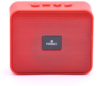 FONACC Melody Portable Speaker Upto 3 Hrs Playtime, 400mAh Battery, Ultra Portable 3 W Bluetooth Speaker(Red, Mono Channel)