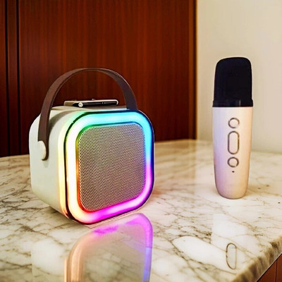 Saibaba Insulators Karaoke Speaker K12: Party POP Wireless Bluetooth Speaker with Mic, RGB 88 9 W Bluetooth Speaker(Multicolor, 5 Way Speaker Channel)