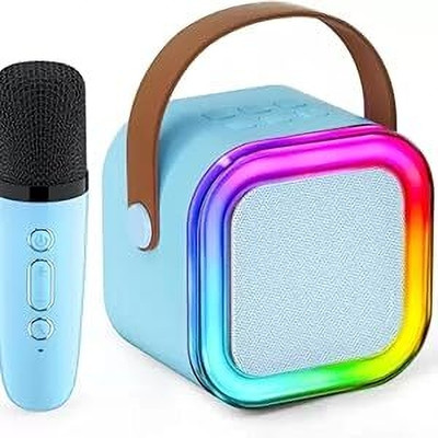 Vacotta Bluetooth Speaker with handheld karaoke microphone for singing and entertaining 10 W Bluetooth Speaker(Blue, 2.1 Channel)
