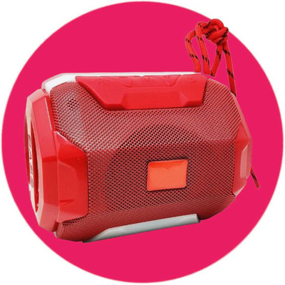 Bxeno A005 Portable Wireless Bluetooth Speaker with USB | Mic | Aux | SD Card Laptop 10 W Bluetooth Speaker(Red, Stereo Channel)