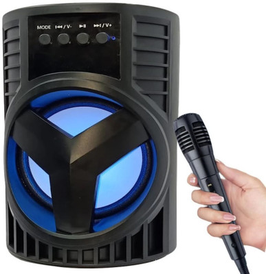 RECTITUDE WS-03 Wireless Portable Outdoor Convenient Bluetooth Speaker U Disk & Aux 4 Inch 6 W Bluetooth Speaker(Black, Stereo Channel)